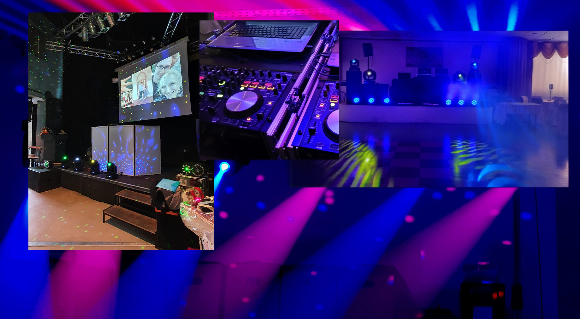 Partylicht und Tanzfläche in Aktion